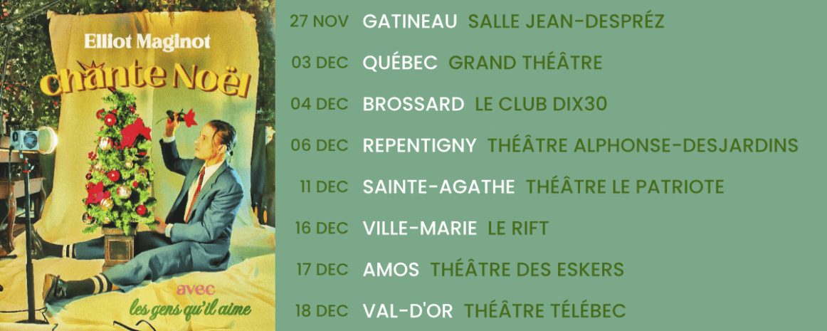 Elliot Maginot chante Noël avec ses amis / Novembre-décembre 2025