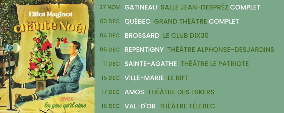 Elliot Maginot chante Noël avec ses amis / Novembre-décembre 2025