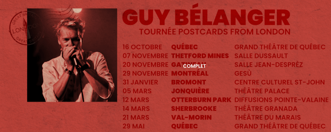 Guy Bélanger / Tournée Québec 2025-2026