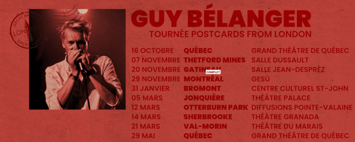 Guy Bélanger / Tournée Québec 2025-2026
