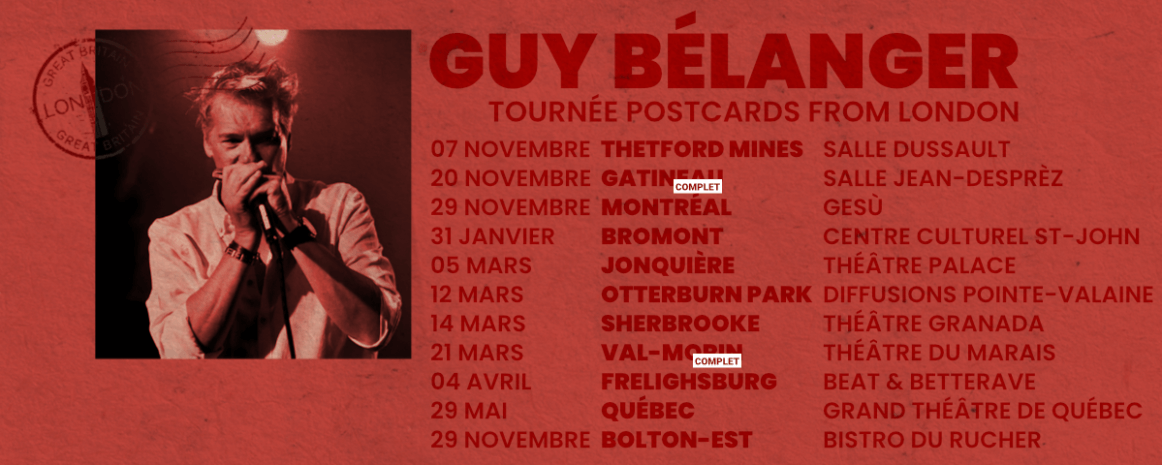 Guy Bélanger / Tournée Québec 2025-2026