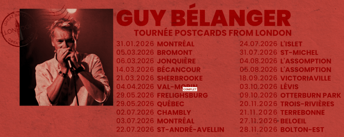 Guy Bélanger / Tournée Québec 2025-2026