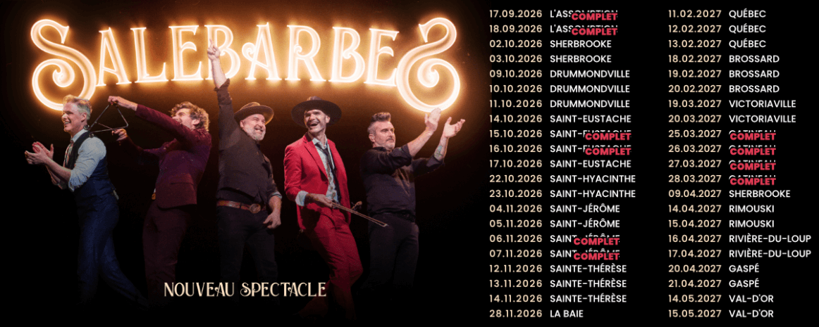 Salebarbes / Tournée Québec / 2026-2027