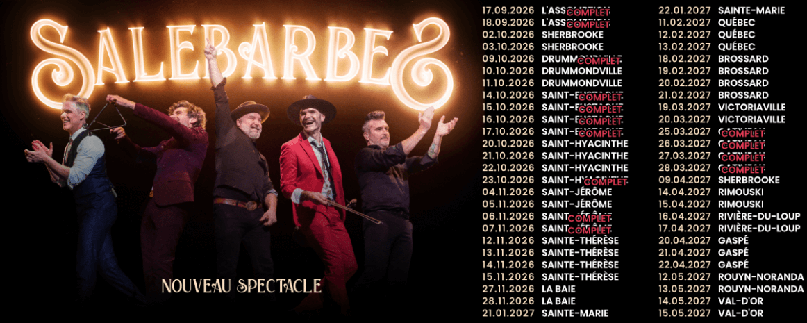 Salebarbes / Tournée Québec / 2026-2027
