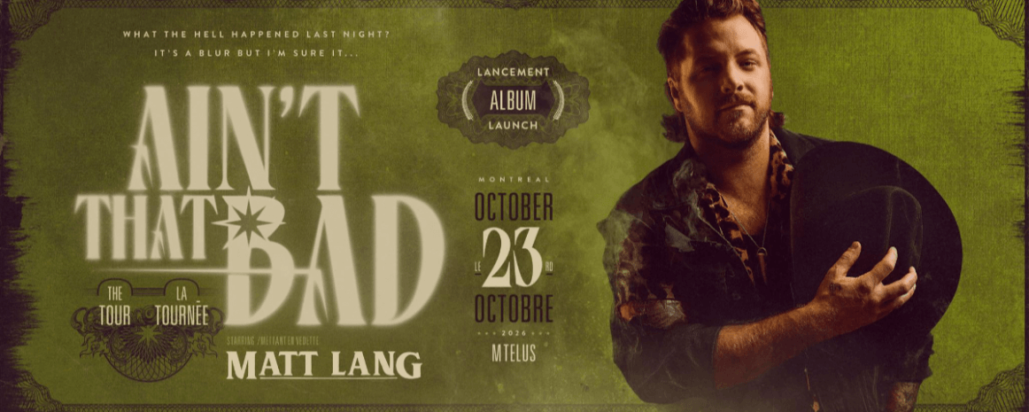 Matt Lang annonce le lancement de son nouvel album Ain&rsquo;t That Bad